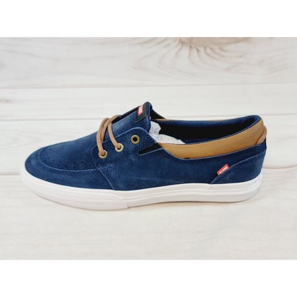 Globe Attic Mens Skate Shoe Navy Blue Leather Low Top Lace Up  sz 7.5 New READ - Picture 8 of 13